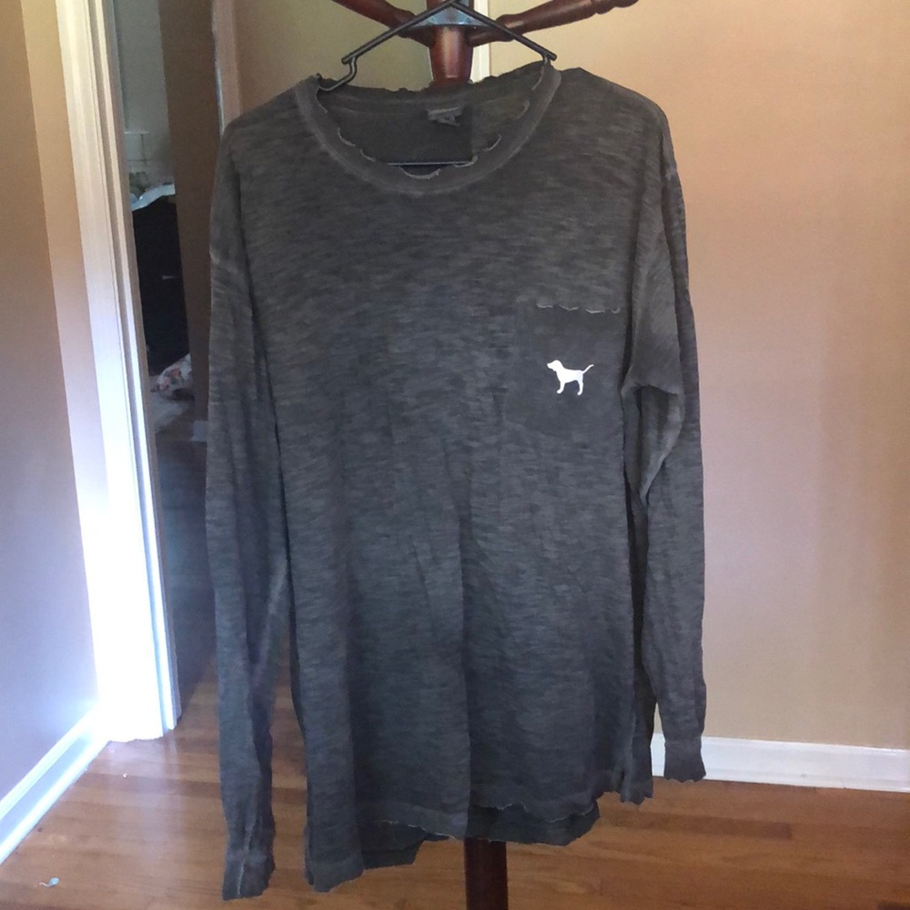 Distressed VS PINK long sleeve tee
